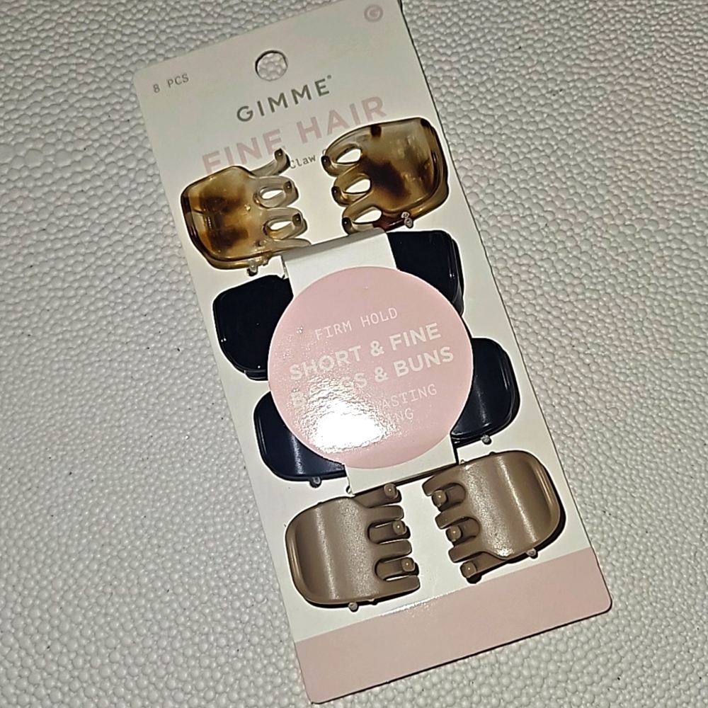 GIMME FINE HAIR SMALL CLAW CLIPS SET OF 8